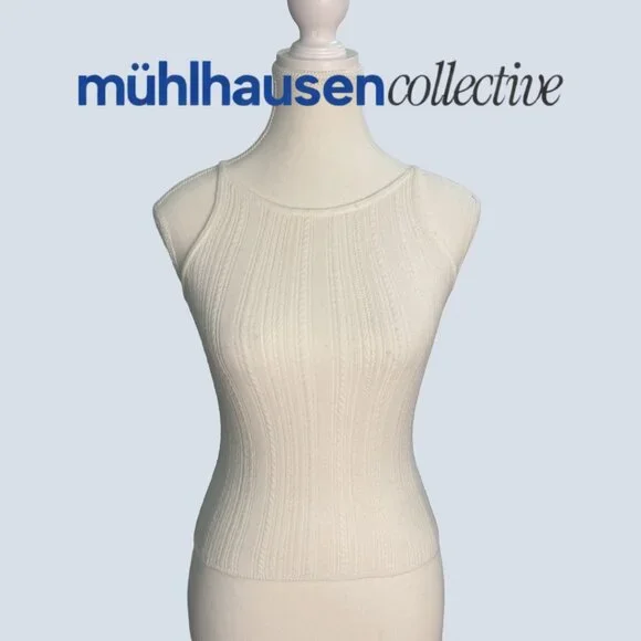 Wild Fable Cream Ribbed Knit Tank Top - Picture 4 of 4